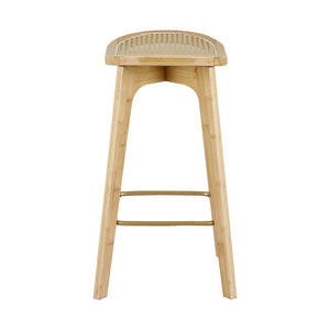 4x Bar Stools | Bamboo Rattan Stool | Counter Chair | Kitchen Barstools