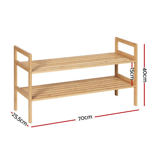 Shoe Rack Cabinet | Bamboo Storage Organiser | Pine
