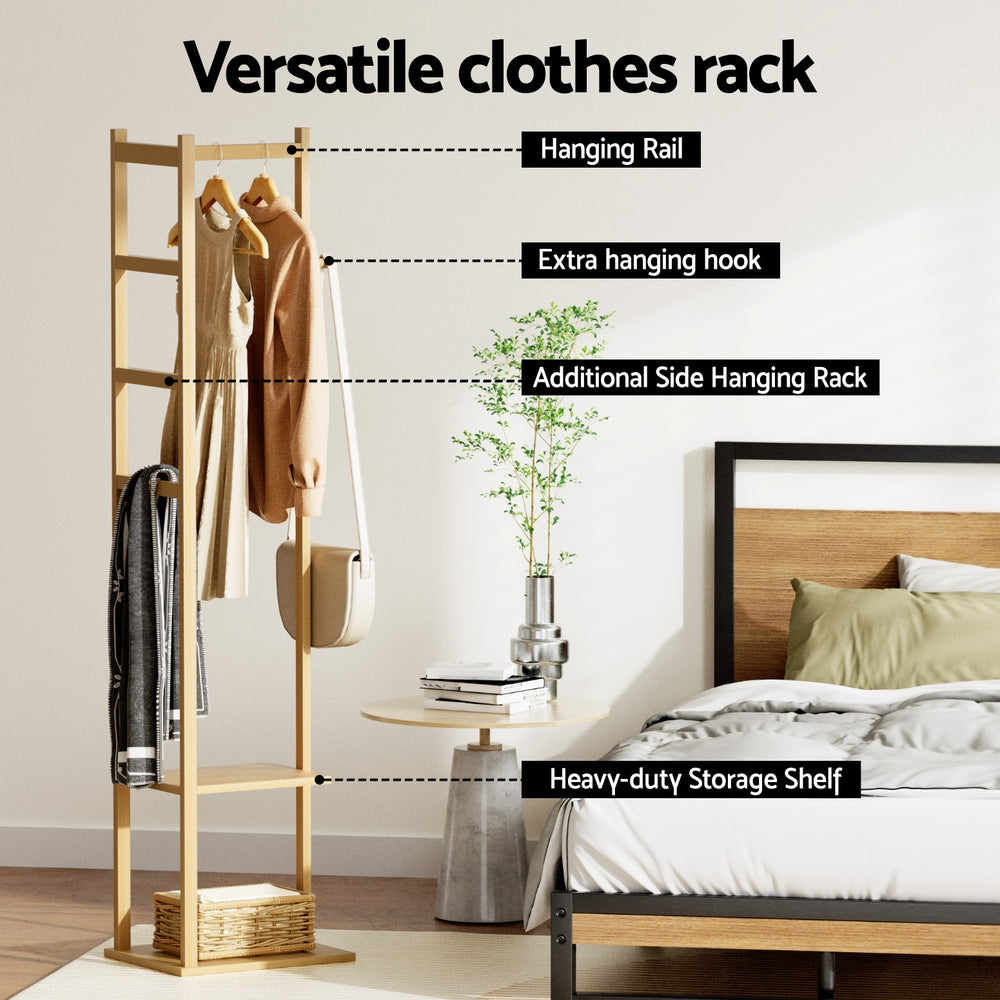 Clothes Rack & Airer | Bamboo Coat Stand | Multi-Purpose Storage