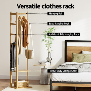 Clothes Rack & Airer | Bamboo Coat Stand | Multi-Purpose Storage