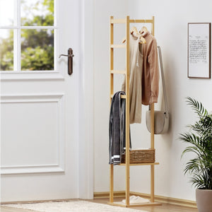 Clothes Rack & Airer | Bamboo Coat Stand | Multi-Purpose Storage