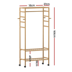 Clothes Rack Wardrobe | Coat Stand 169cm | Bedroom Storage Solution