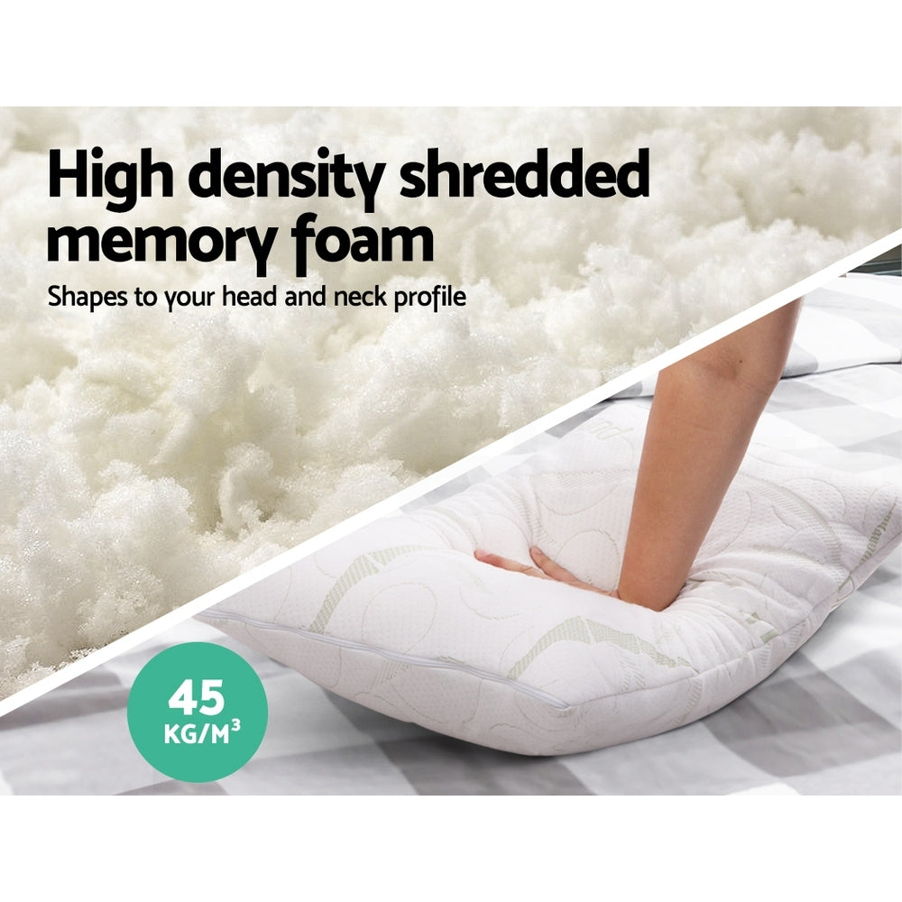 Giselle Bedding Memory Foam Pillow | Bamboo | Twin Pack