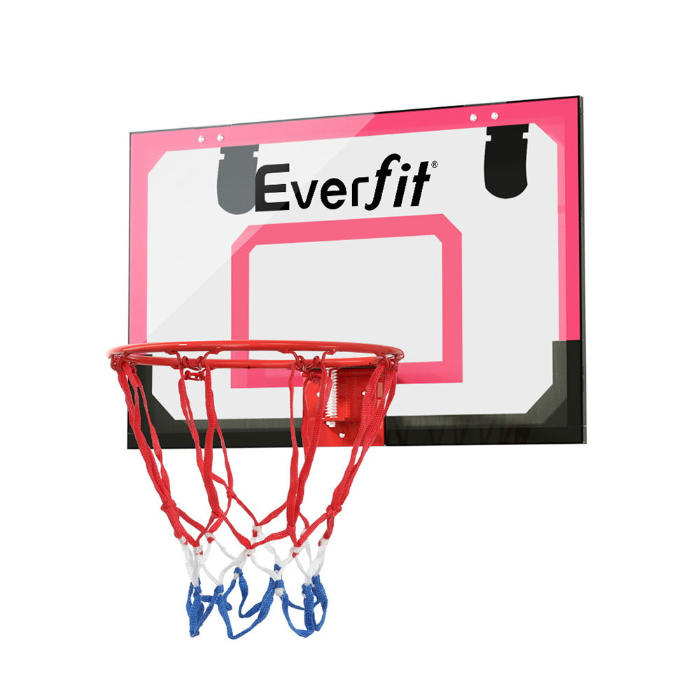 Everfit 23" Mini Basketball Hoop Backboard | Door Wall Mounted | Sports Kids | Red