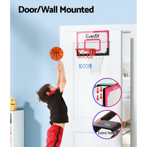 Everfit 23" Mini Basketball Hoop Backboard | Door Wall Mounted | Sports Kids | Red
