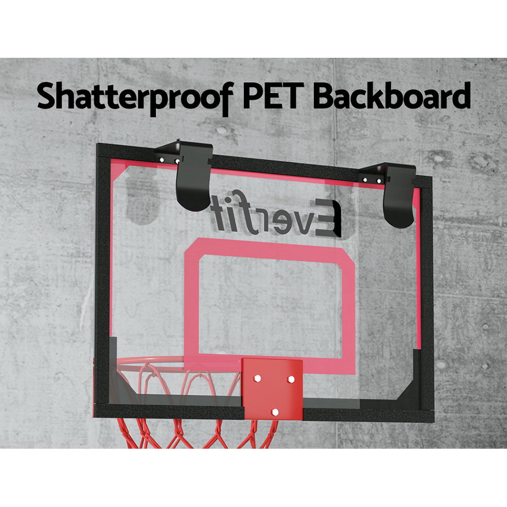 Everfit 23" Mini Basketball Hoop Backboard | Door Wall Mounted | Sports Kids | Red
