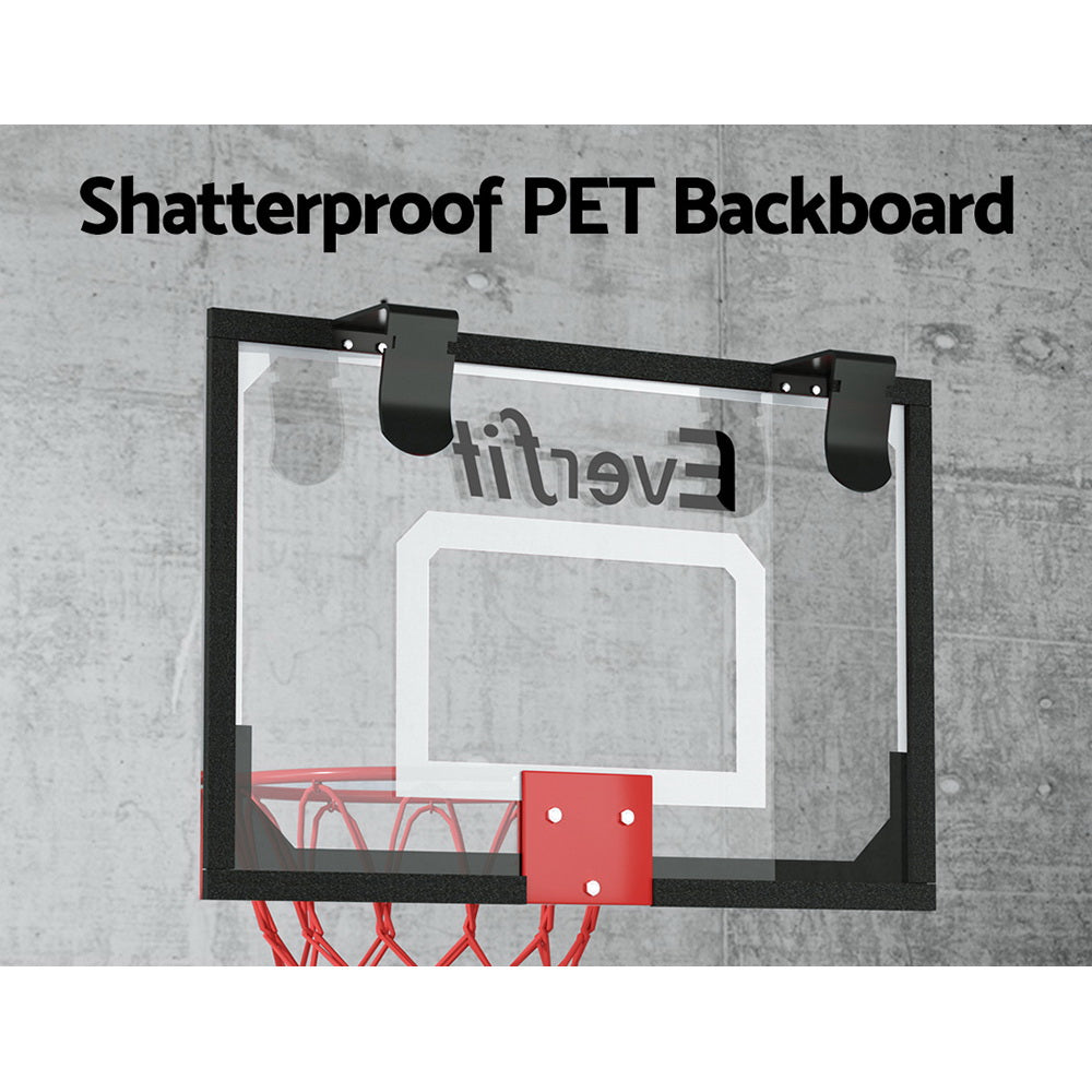 Everfit 23" Mini Basketball Hoop Backboard | Door Wall Mounted | Sports Kids | Black