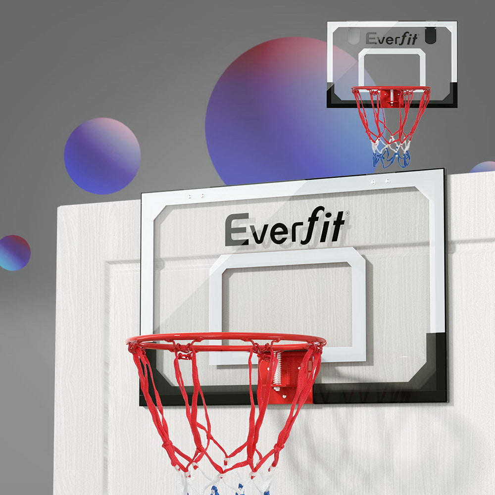 Everfit 23" Mini Basketball Hoop Backboard | Door Wall Mounted | Sports Kids | Black
