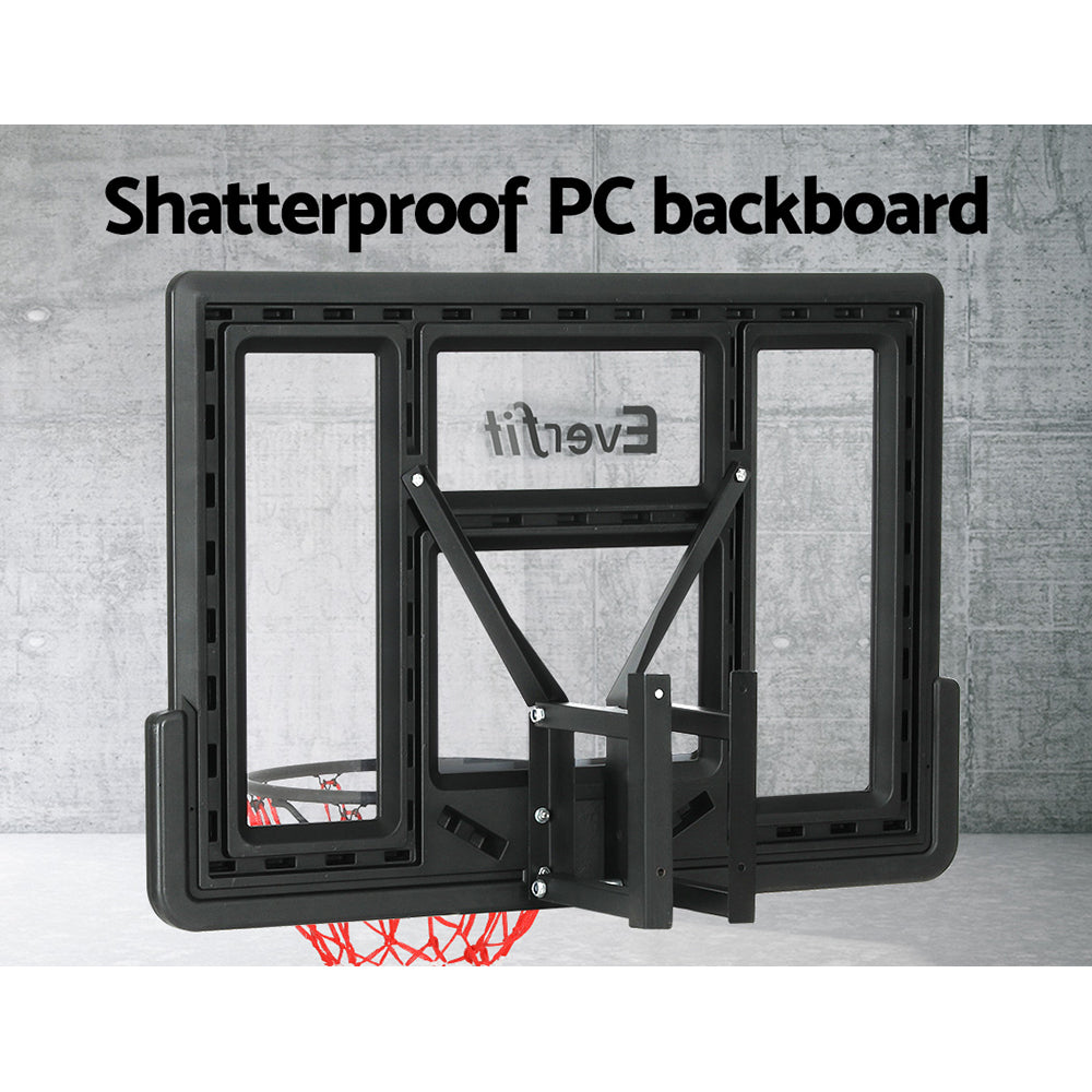 Everfit 45" Basketball Hoop Backboard | Wall Mounted Ring Net | Sports Pro System