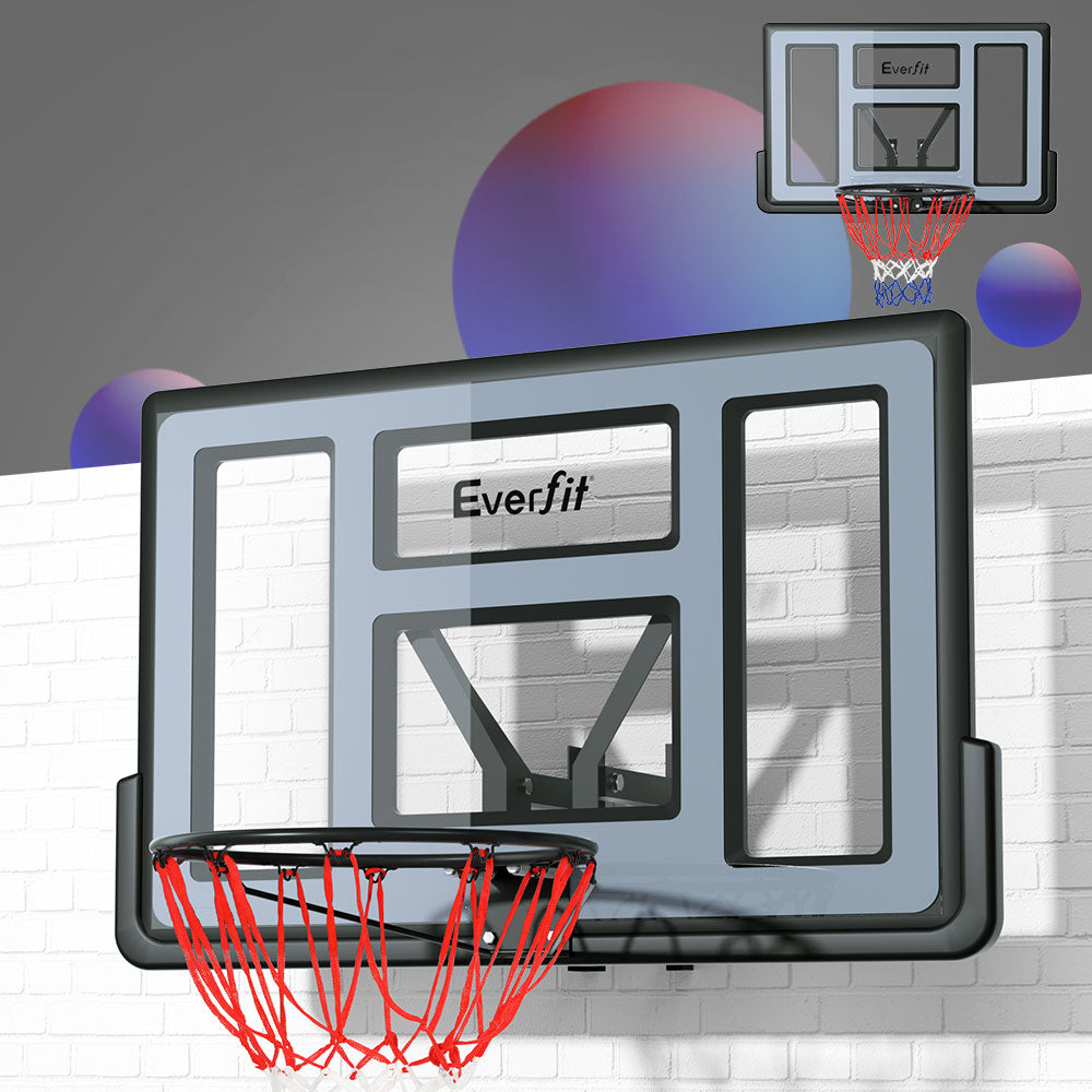 Everfit 45" Basketball Hoop Backboard | Wall Mounted Ring Net | Sports Pro System