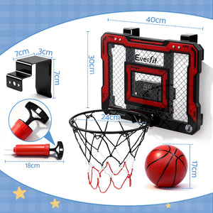 Over Door Mini Basketball Hoop | LED Scoreboard | Kids Set | 40x30cm
