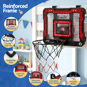 Over Door Mini Basketball Hoop | LED Scoreboard | Kids Set | 40x30cm