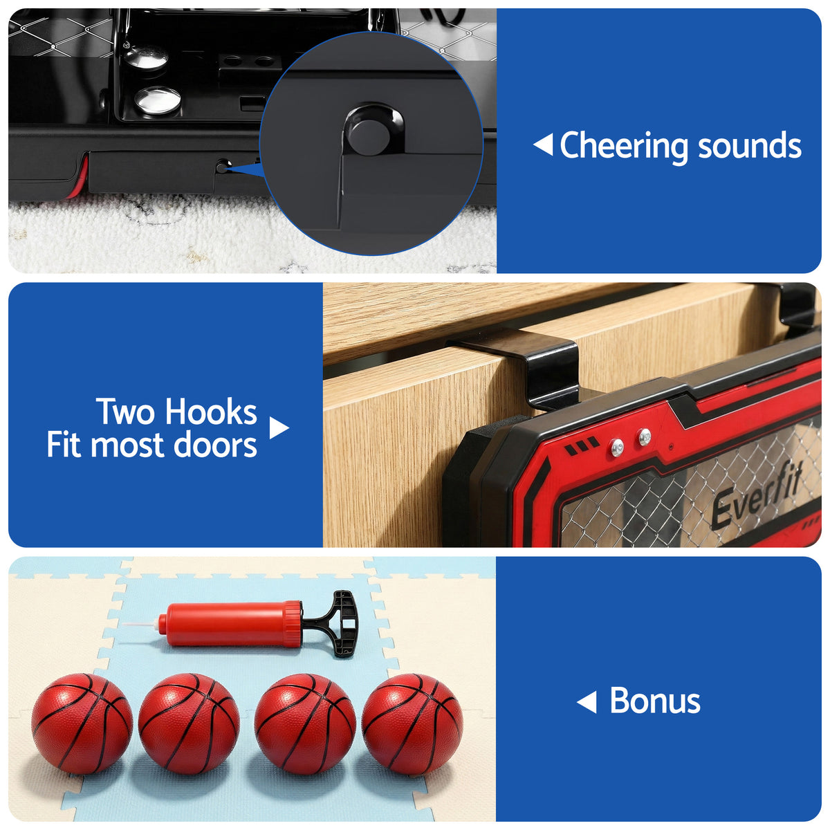 Over Door Mini Basketball Hoop | LED Scoreboard | Kids Set | 40x30cm