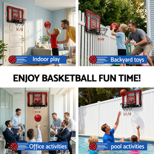 Over Door Mini Basketball Hoop | LED Scoreboard | Kids Set | 40x30cm