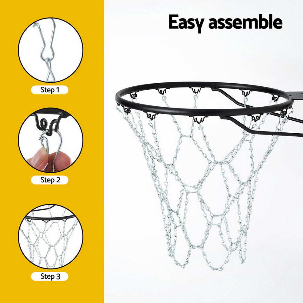 Everfit Basketball Ring | Metal Braided Chain Net | 12 Loop