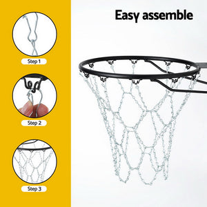 Everfit Basketball Ring | Metal Braided Chain Net | 12 Loop