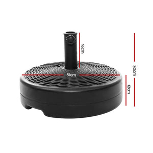 Instahut 51cm Outdoor Umbrella Base | Round Stand Pod
