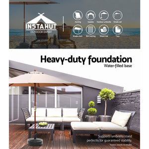 Instahut 51cm Outdoor Umbrella Base | Round Stand Pod