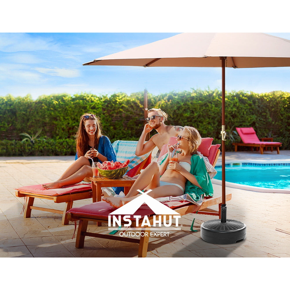 Instahut 51cm Outdoor Umbrella Base | Round Stand Pod