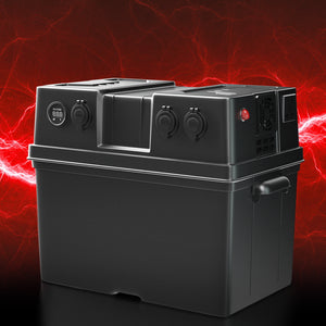 Giantz Battery Box 500W Inverter | Deep Cycle Battery | Portable | Caravan | Camping | USB