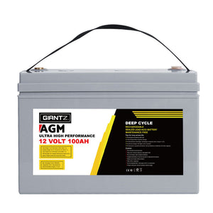 AGM Deep Cycle Battery | 12V 100Ah x2 Box | Portable Solar Caravan Camping Power