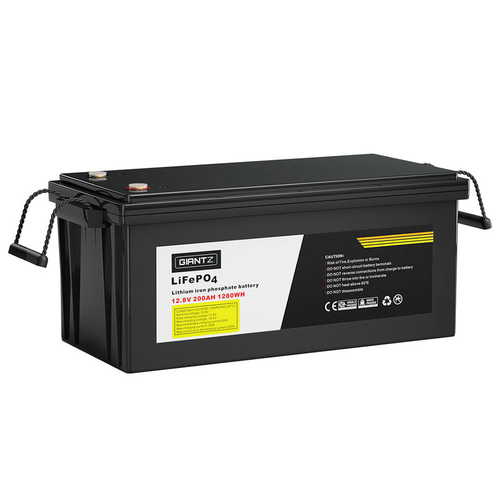 12V 200Ah Lithium Battery | LiFePO4 Deep Cycle with Solar Box | Caravan & Camping