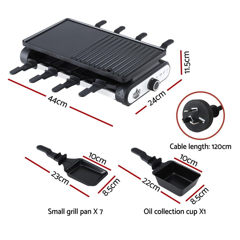 Grillz Electric BBQ Grill 1400W | Non-Stick Hot Plate with 7 Cooking Pans | Indoor & Outdoor Cooking Appliance