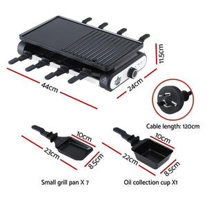 Grillz Electric BBQ Grill 1400W | Non-Stick Hot Plate with 7 Cooking Pans | Indoor & Outdoor Cooking Appliance