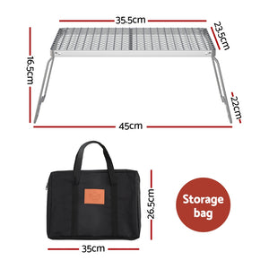 Grillz BBQ Grill | Charcoal Smoker | Foldable | Portable Camping Use