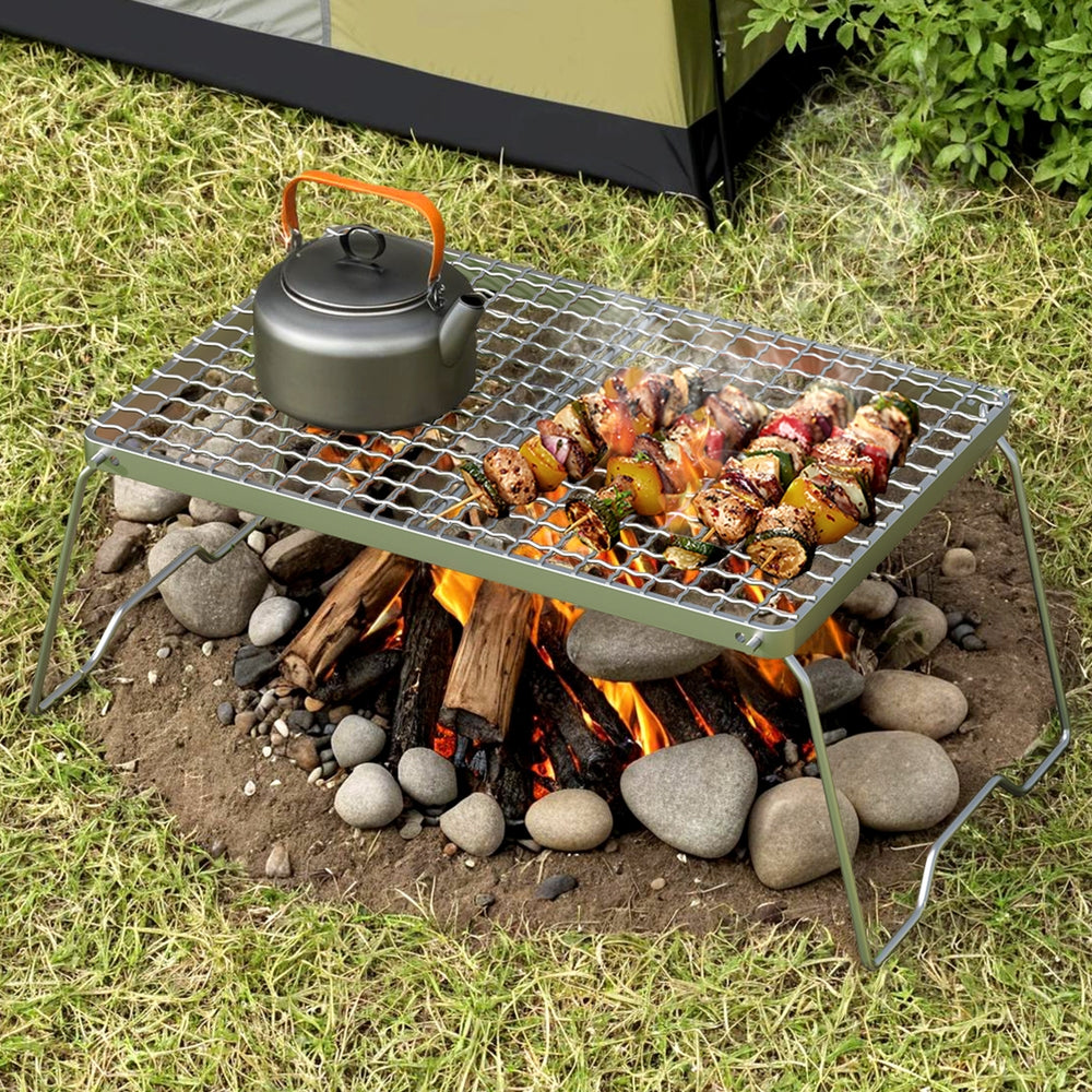 Grillz BBQ Grill | Charcoal Smoker | Foldable | Portable Camping Use
