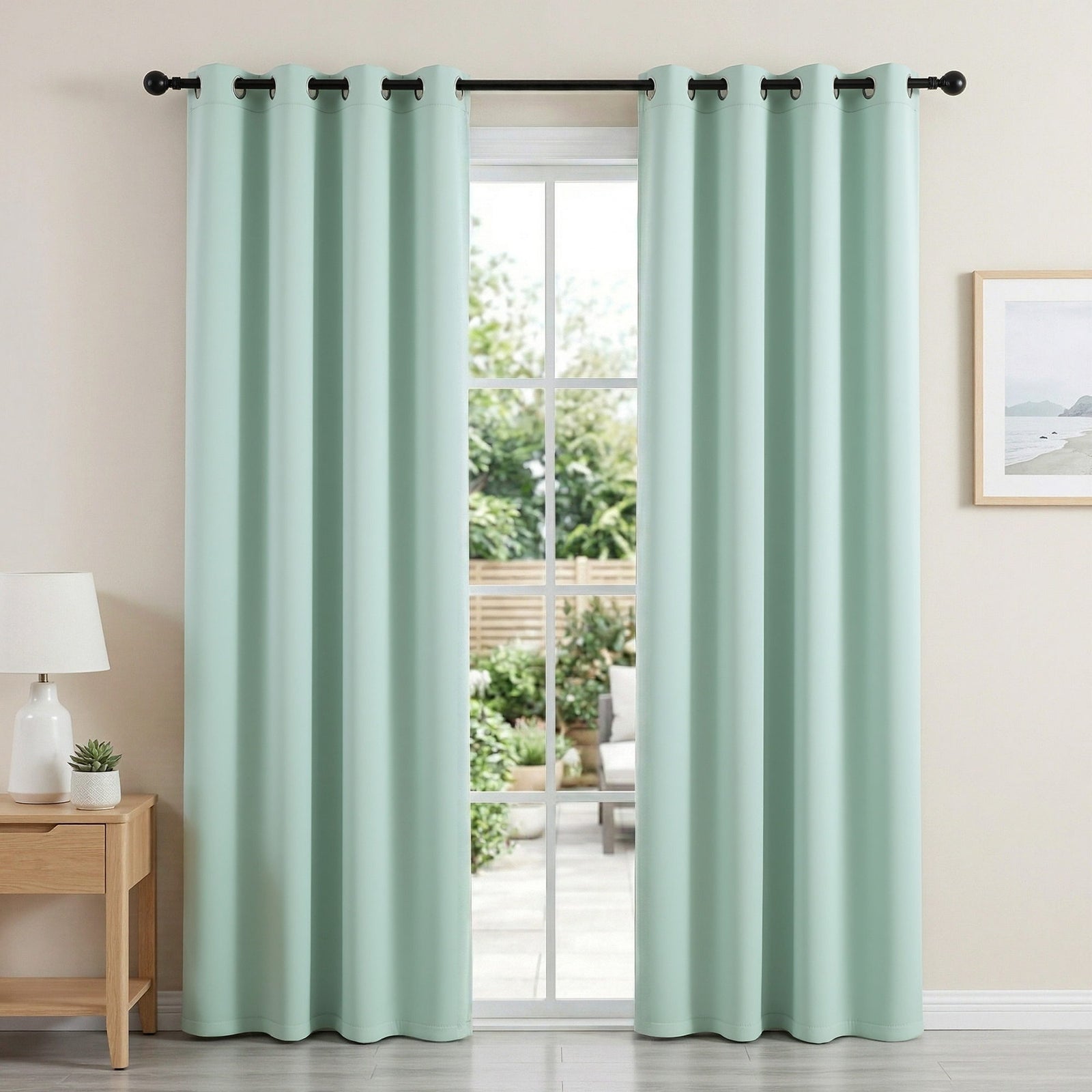 Blockout Curtains | 2 Pack | 132 x 213cm | Thermal Eyelet | Green