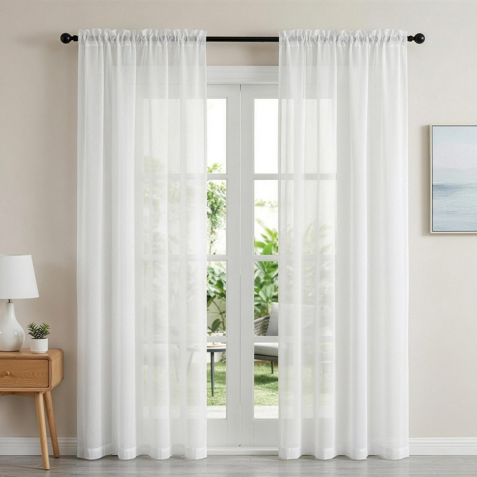 Blockout Curtains | 2 Pack | 132 x 213cm | Light Filtering Rod Pocket