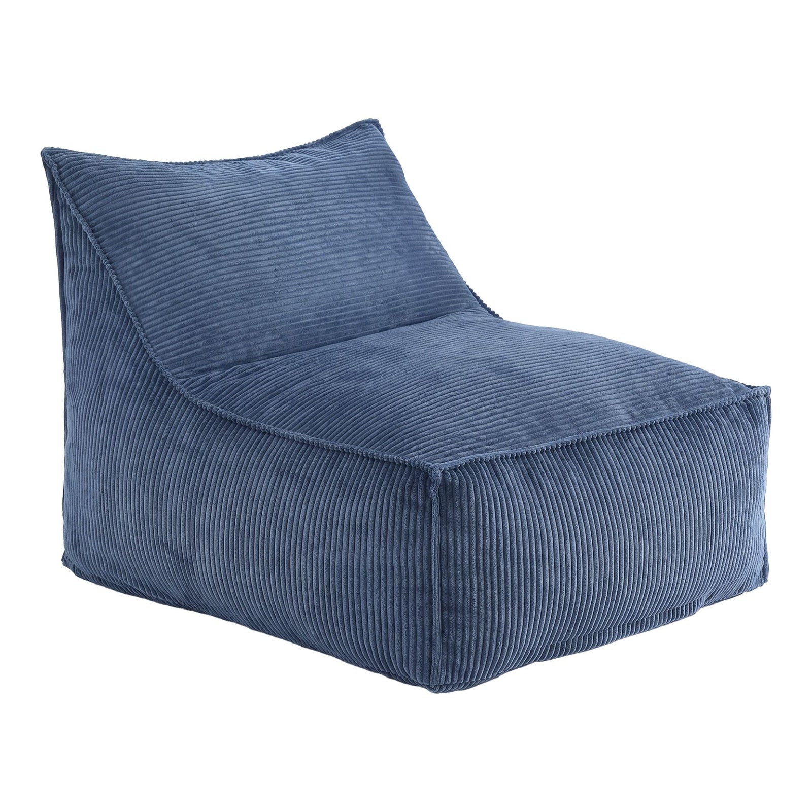 Corduroy Bean Bag Chair Cover | No Filler | Soft Storage Cover | Blue