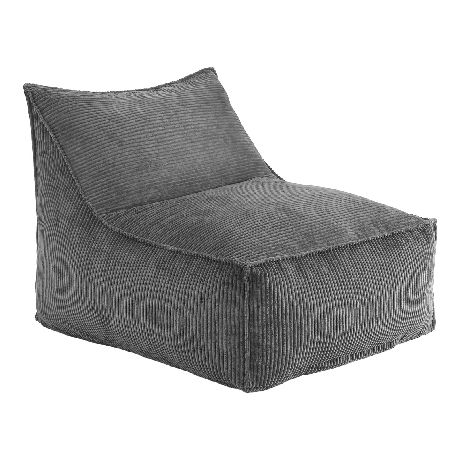 Corduroy Bean Bag Chair Cover | No Filler | Soft Storage Cover | Grey