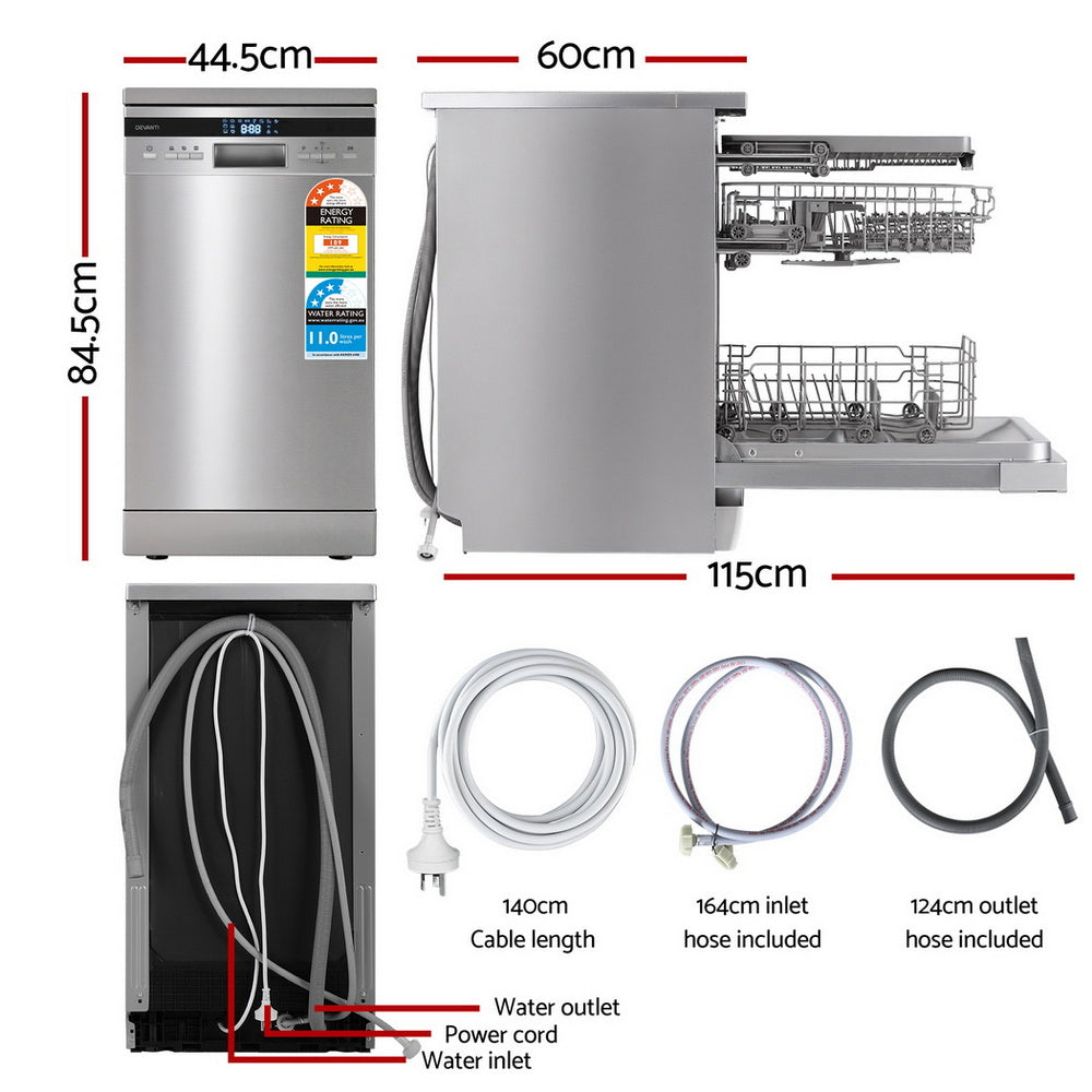 Freestanding Dishwasher | 10 Place Settings | Silver