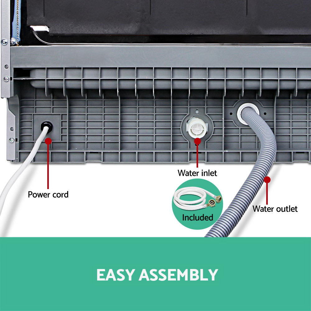 Devanti Benchtop Dishwasher | 6 Place Settings | Silver