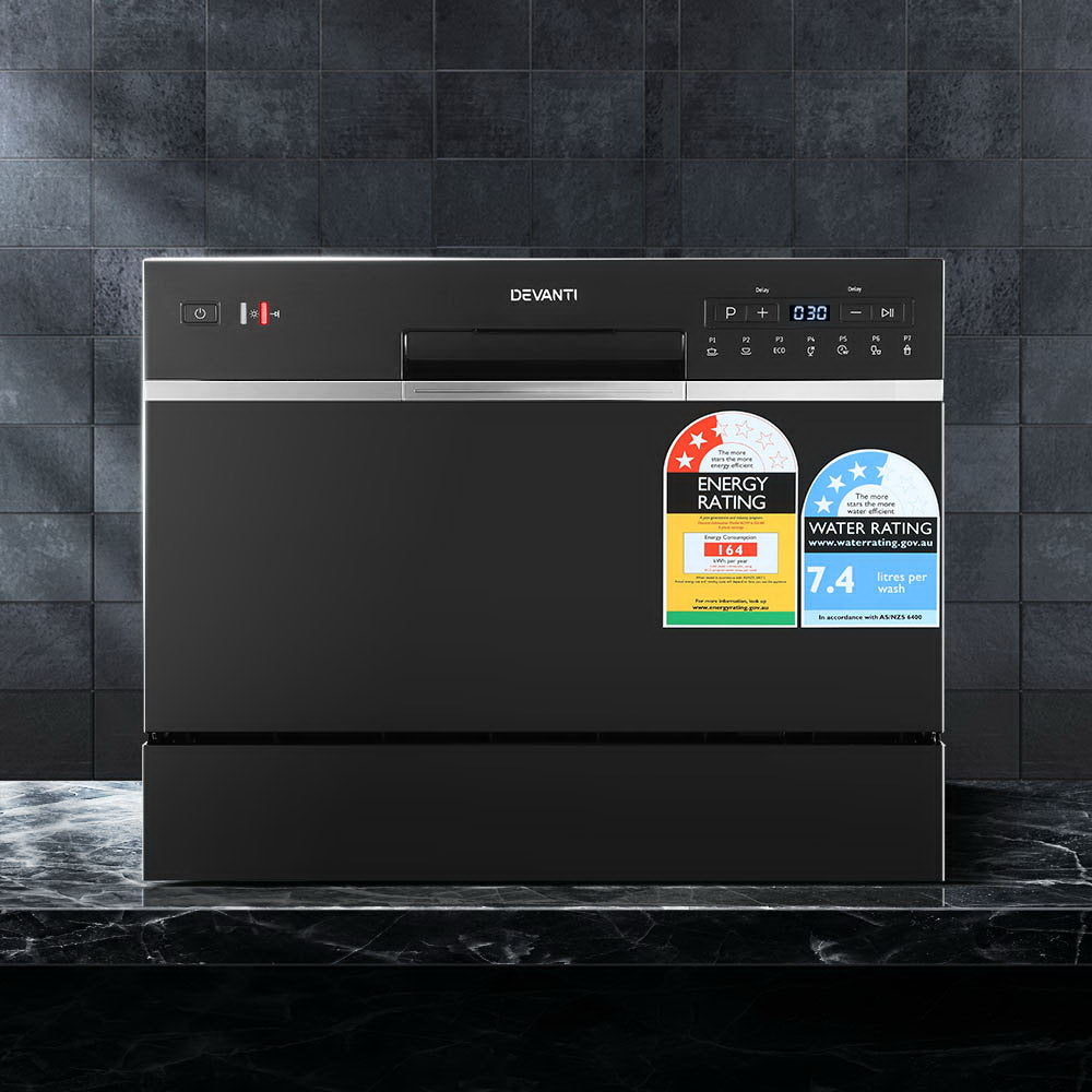 Benchtop Dishwasher | 6 Place Settings | Black
