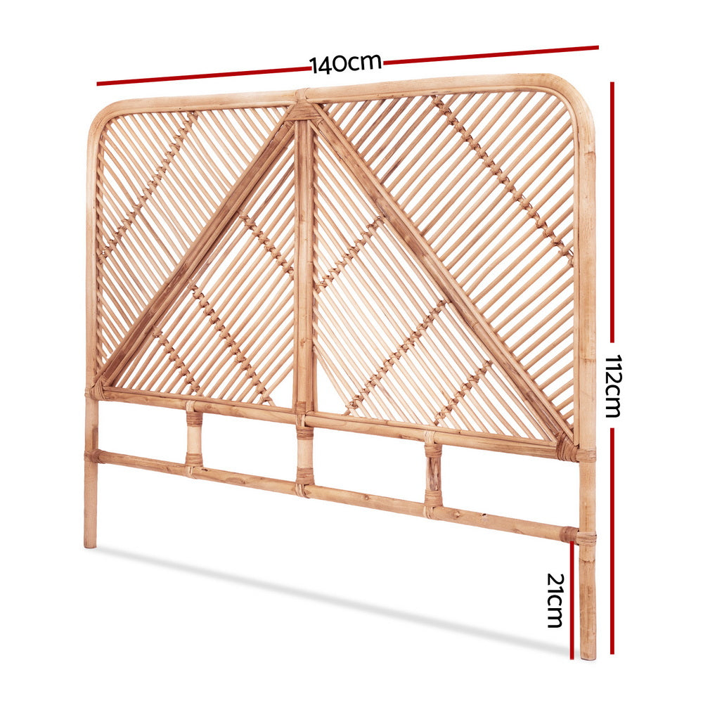 Double Bed Headboard | Rattan Bedhead | FRED | Pine