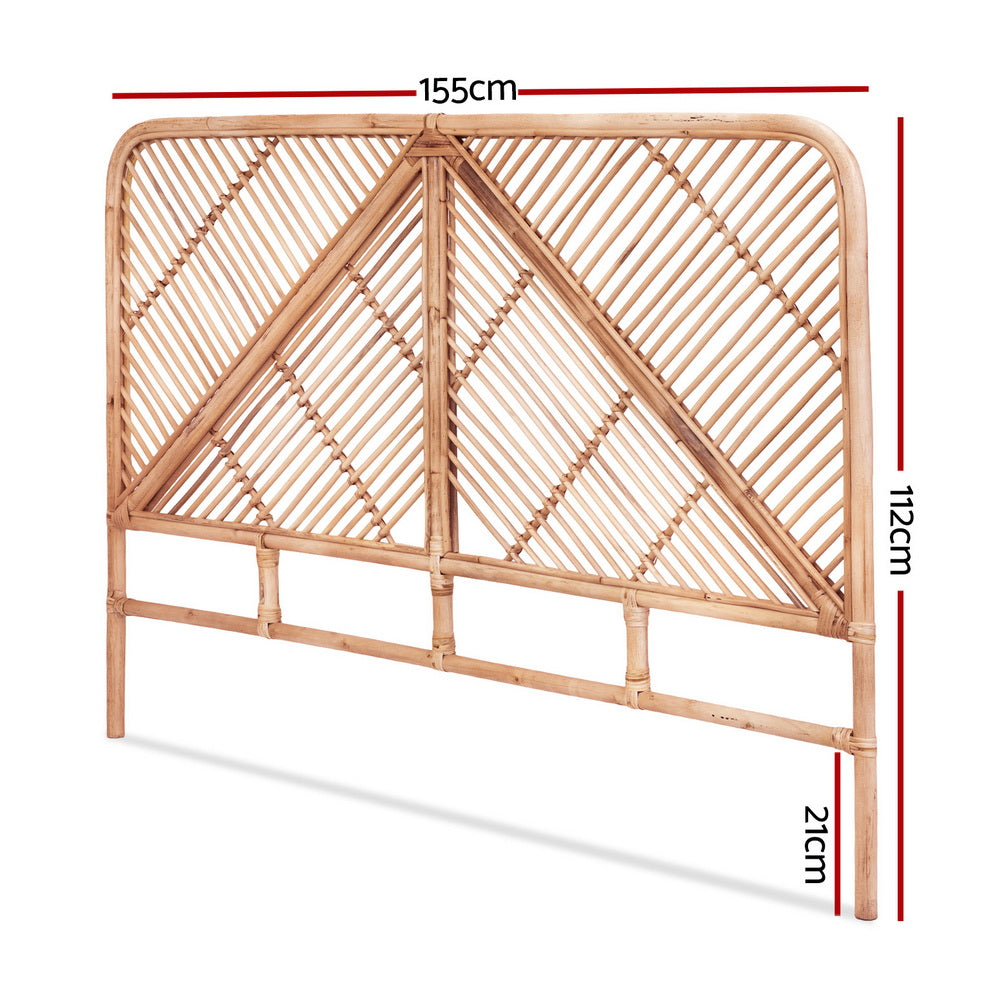 Queen Bed Headboard | Rattan Bedhead | FRED | Pine