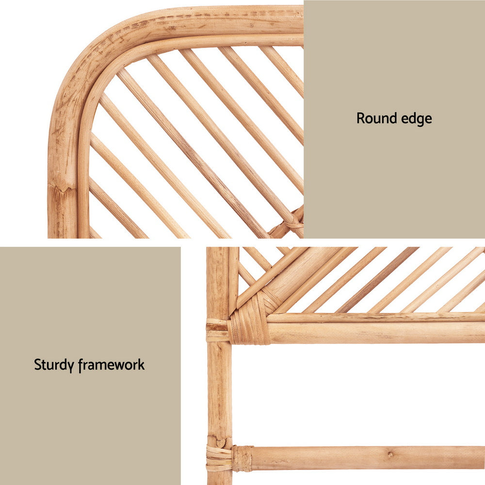Queen Bed Headboard | Rattan Bedhead | FRED | Pine