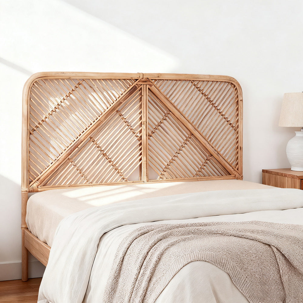 Queen Bed Headboard | Rattan Bedhead | FRED | Pine