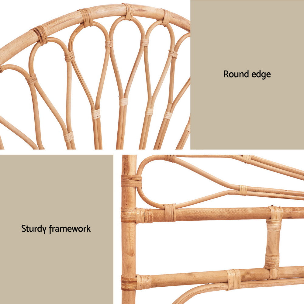 Queen Bed Headboard | Rattan Bedhead | MARI | Pine