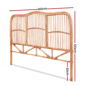 Double Bed Headboard | Rattan Bedhead | NERO | Pine