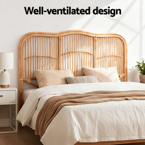 Double Bed Headboard | Rattan Bedhead | NERO | Pine
