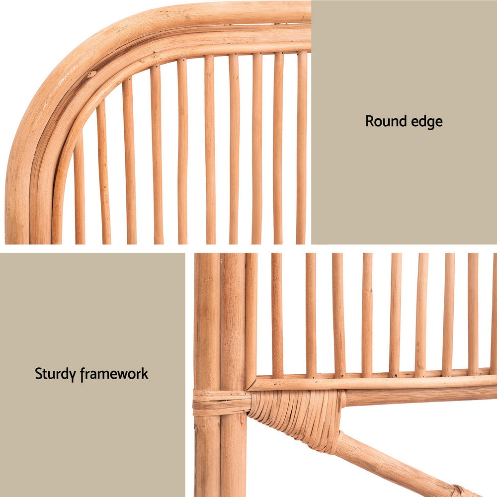 Queen Bed Headboard | Rattan Bedhead | NERO | Pine