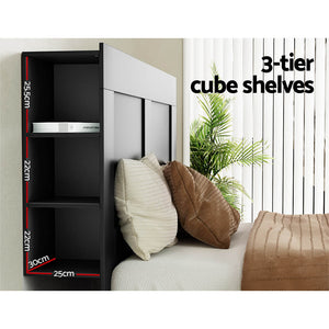 Bed Head | Headboard | Queen with Shelves | CABI Black