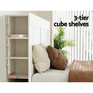 Bed Head | Headboard | Queen with Shelves | CABI White