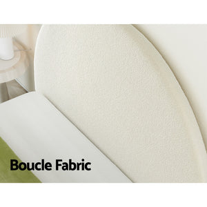 Bed Head Headboard | King Bed Frame | Boucle Fabric | GREI White