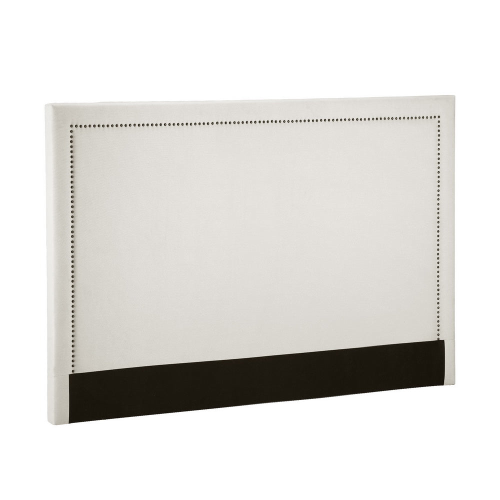 Bed Head | Bed Frame | Headboard | King Fabric | RIVE | Beige White