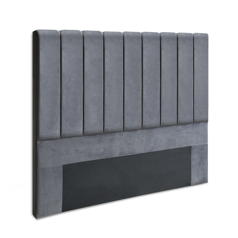 Bed Head | Headboard | Double | Velvet | VELA | Grey